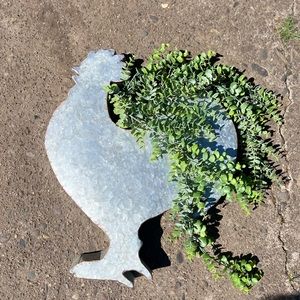 Galvanized tin chicken decor farmhouse